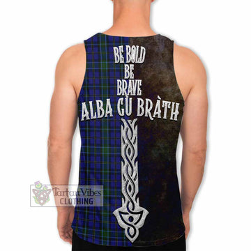 Weir Tartan Family Crest Men's Tank Top Alba Gu Brath Be Brave Lion Ancient Style