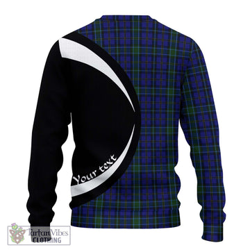 Weir Tartan Knitted Sweater with Family Crest Circle Style - Tartan Vibes Clothing