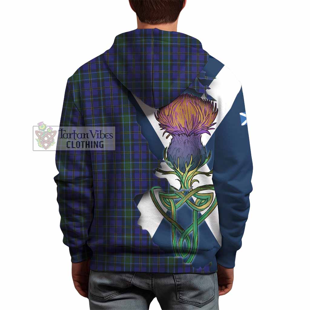 Tartan Vibes Clothing Weir Tartan Family Crest Hoodie Scottish Thistle Celtic Inspired