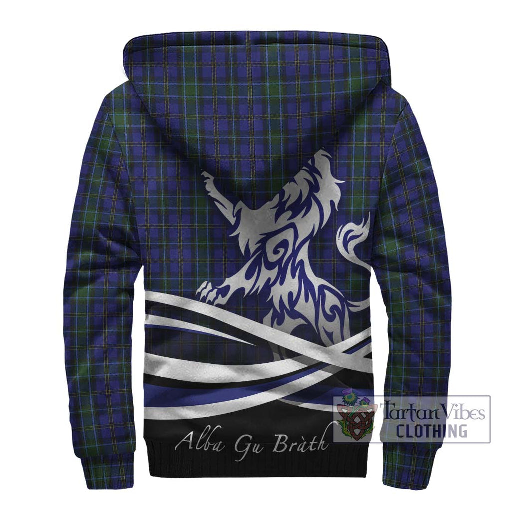 Weir Tartan Sherpa Hoodie with Alba Gu Brath Regal Lion Emblem - Tartanvibesclothing Shop