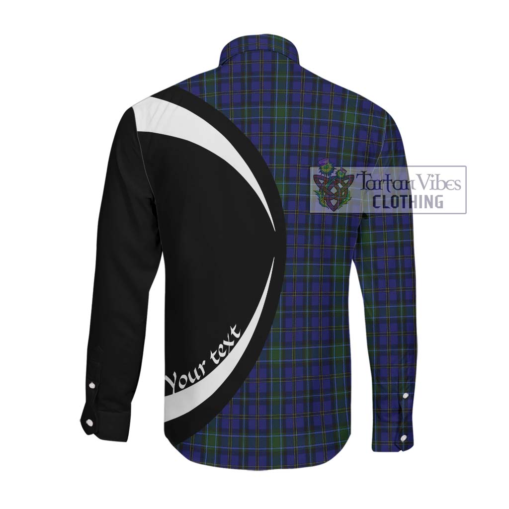 Weir Tartan Long Sleeve Button Up with Family Crest Circle Style Men's Shirt - Tartan Vibes Clothing