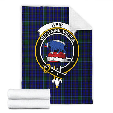Weir Tartan Blanket with Family Crest