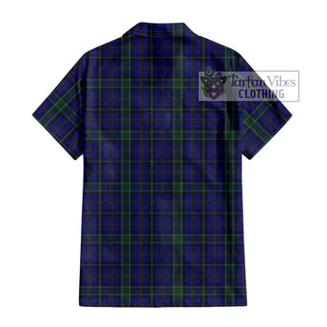 Weir Tartan Short Sleeve Button Shirt with Family Crest DNA In Me Style - Tartanvibesclothing Shop