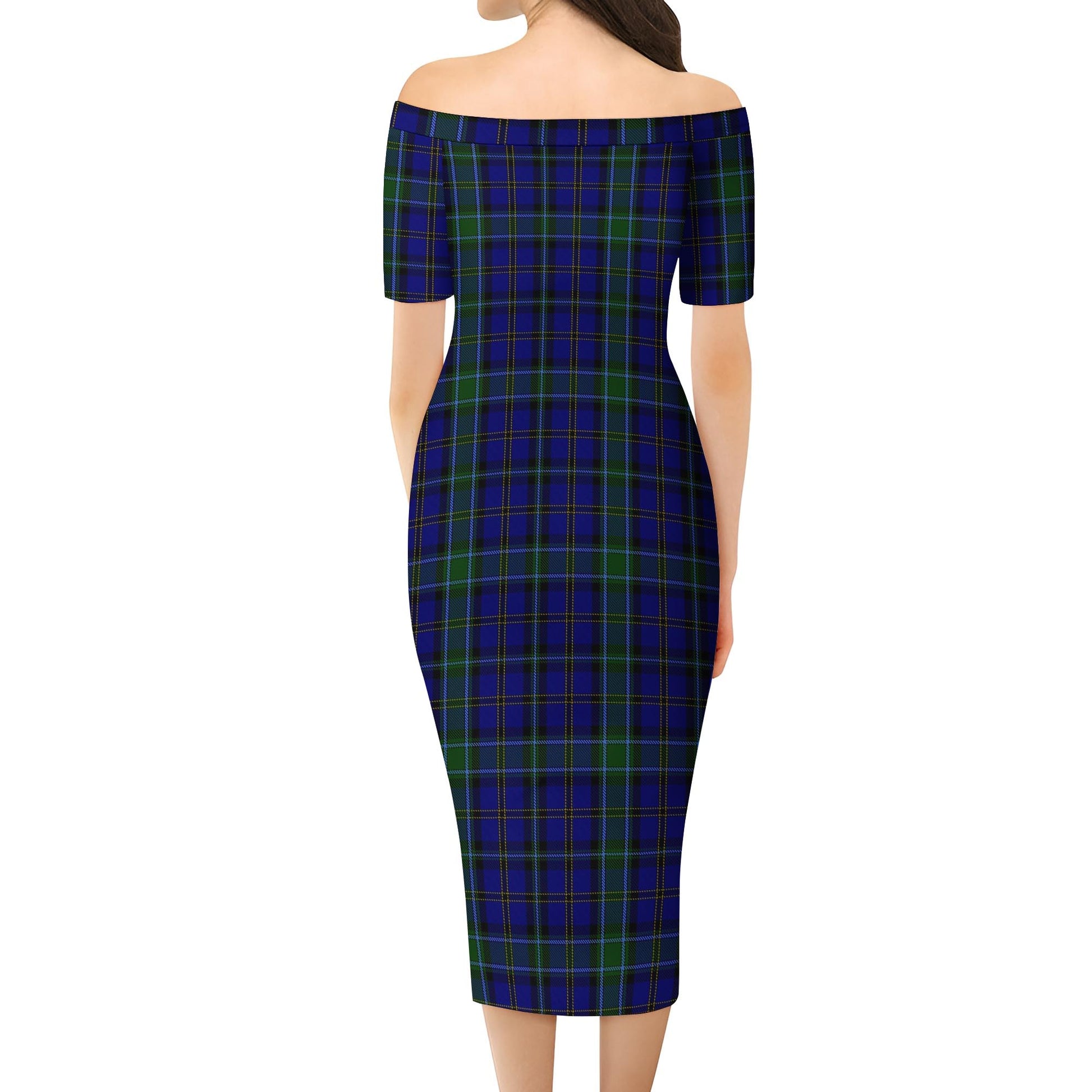 Weir Tartan Off Shoulder Lady Dress - Tartanvibesclothing