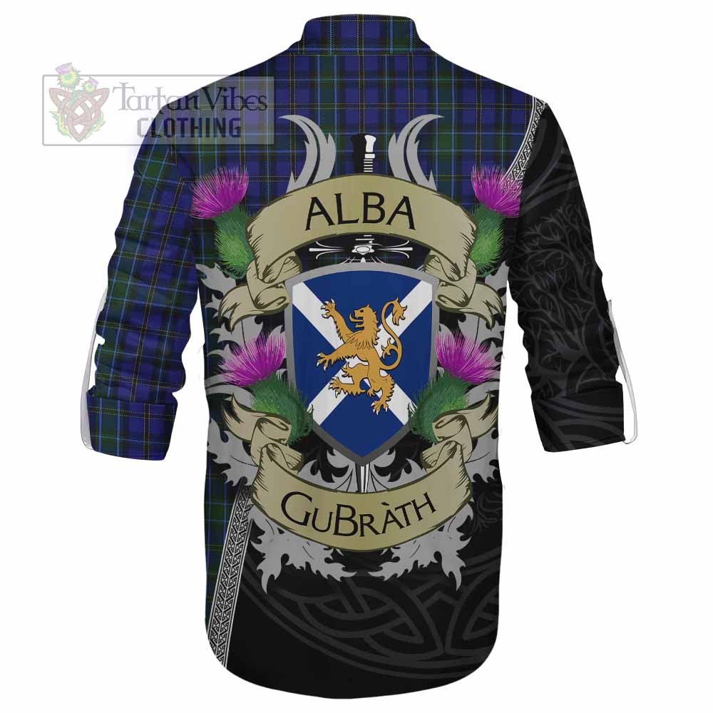 Tartan Vibes Clothing Weir Tartan Family Crest Ghillie Kilt Shirt Lion Rampant Royal Thistle Shield Celtic Inspired