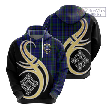 Weir Tartan Hoodie with Family Crest and Celtic Symbol Style