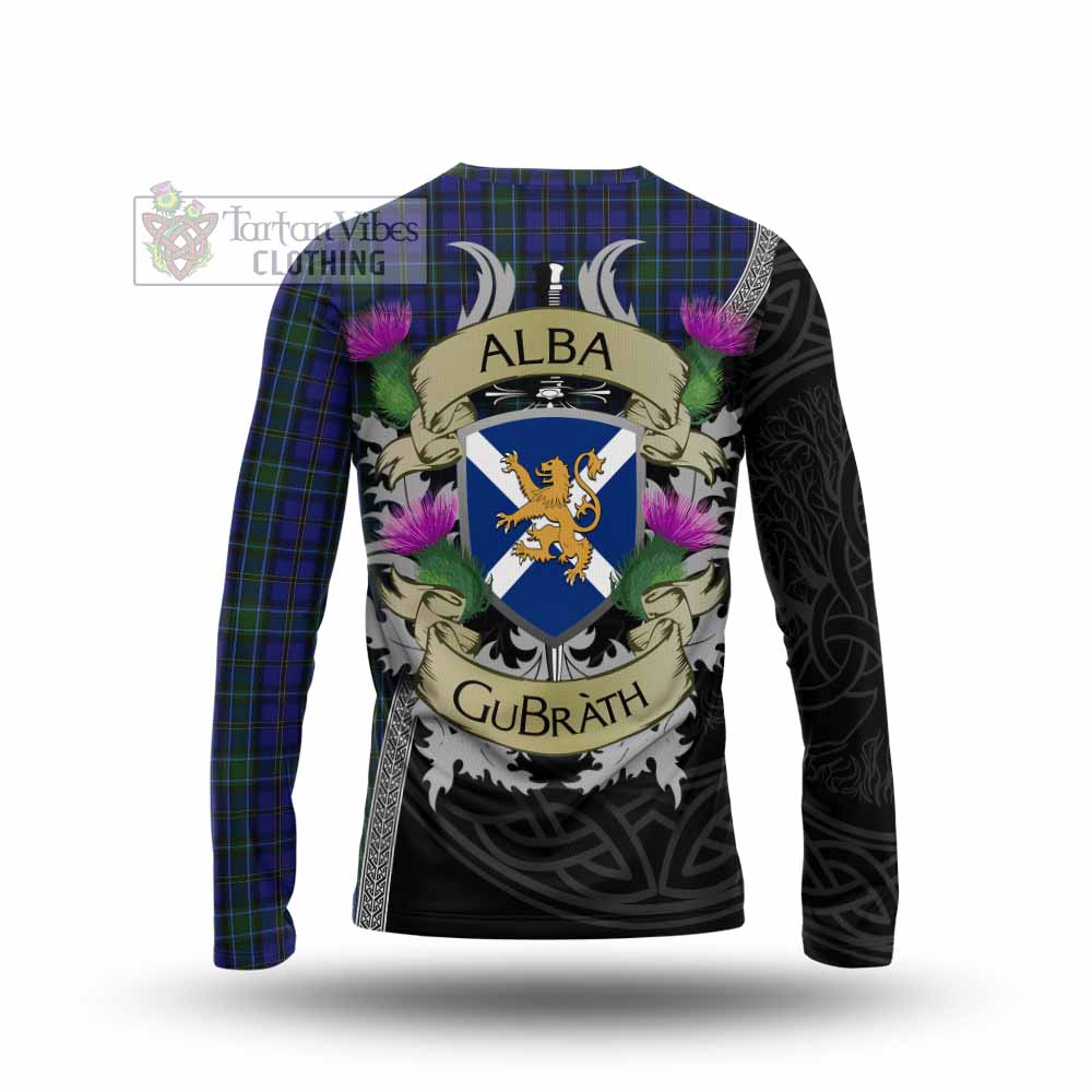 Tartan Vibes Clothing Weir Tartan Family Crest Long Sleeve T-Shirt Lion Rampant Royal Thistle Shield Celtic Inspired