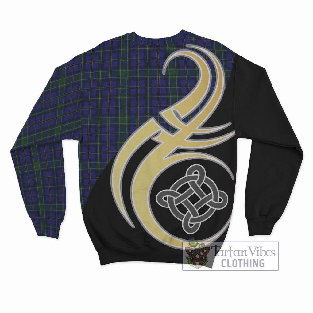 Weir Tartan Sweatshirt with Family Crest and Celtic Symbol Style - Tartan Vibes Clothing