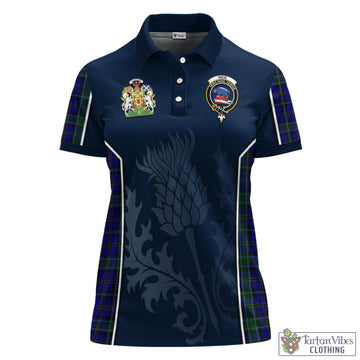 Weir Tartan Women's Polo Shirt with Family Crest and Scottish Thistle Vibes Sport Style