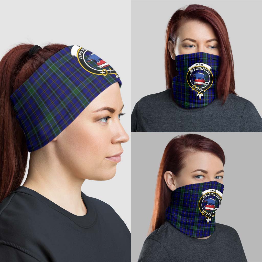 Weir Tartan Neck Gaiters, Tartan Bandanas, Tartan Head Band with Family Crest