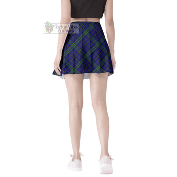 Weir Tartan Women's Plated Mini Skirt Cross Style