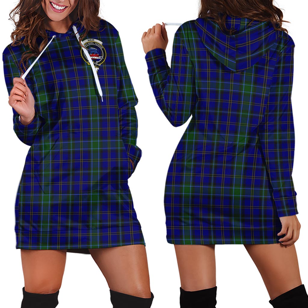 Weir Tartan Hoodie Dress with Family Crest - Tartan Vibes Clothing