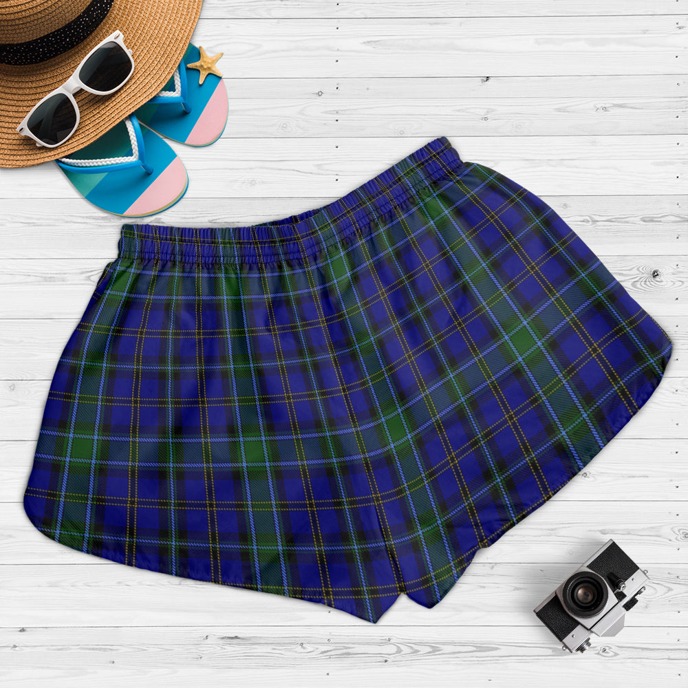weir-tartan-womens-shorts-with-family-crest