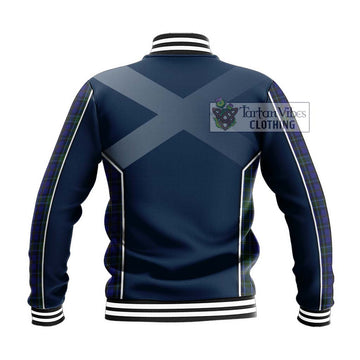 Weir Tartan Baseball Jacket with Family Crest and Lion Rampant Vibes Sport Style