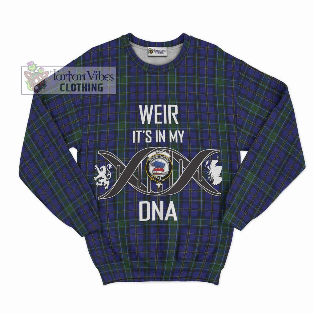 Weir Tartan Sweatshirt with Family Crest DNA In Me Style - Tartanvibesclothing Shop