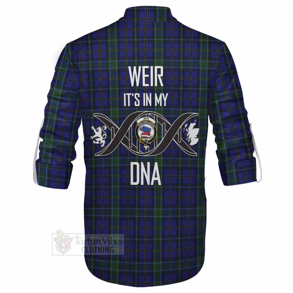 Tartan Vibes Clothing Weir Tartan Ghillie Kilt Shirt with Family Crest DNA In Me Style