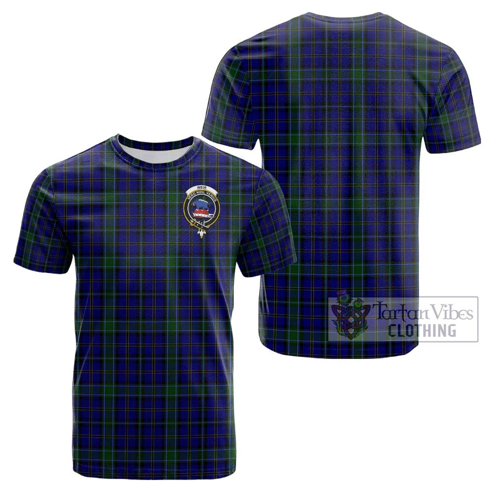 Weir Tartan Cotton T-Shirt with Family Crest Kid's Shirt - Tartanvibesclothing Shop