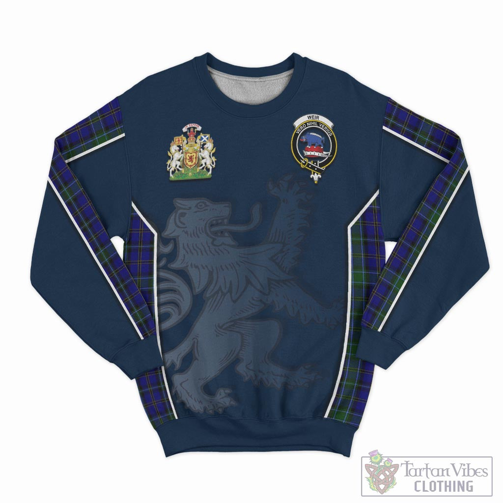 Tartan Vibes Clothing Weir Tartan Sweater with Family Crest and Lion Rampant Vibes Sport Style