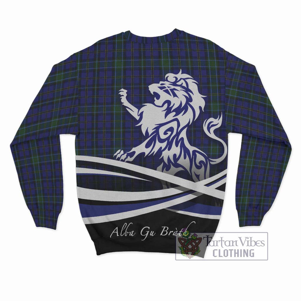 Weir Tartan Sweatshirt with Alba Gu Brath Regal Lion Emblem - Tartanvibesclothing Shop
