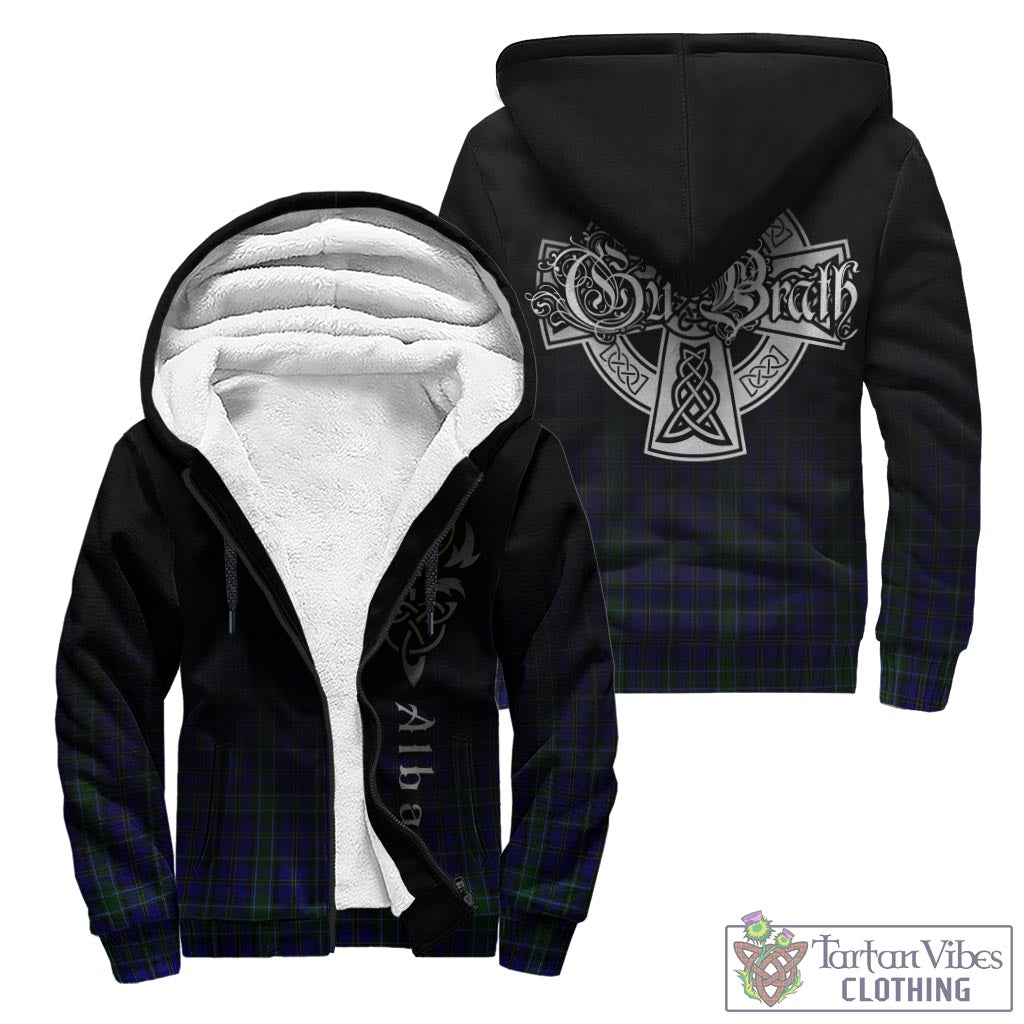 Tartan Vibes Clothing Weir Tartan Sherpa Hoodie Featuring Alba Gu Brath Family Crest Celtic Inspired
