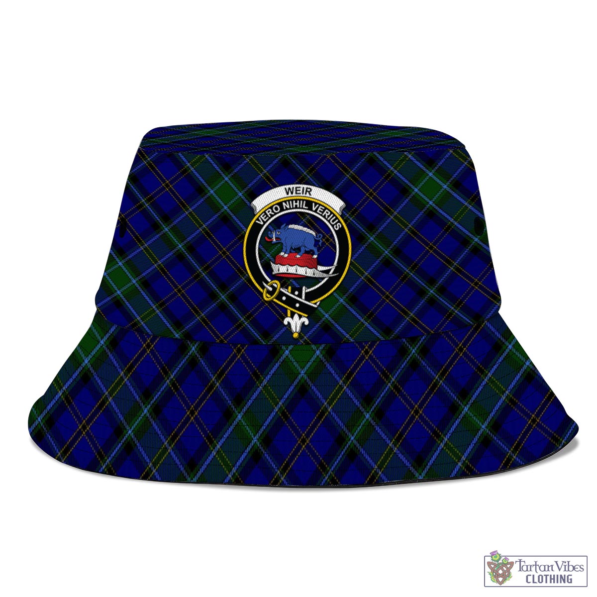 Tartan Vibes Clothing Weir Tartan Bucket Hat with Family Crest
