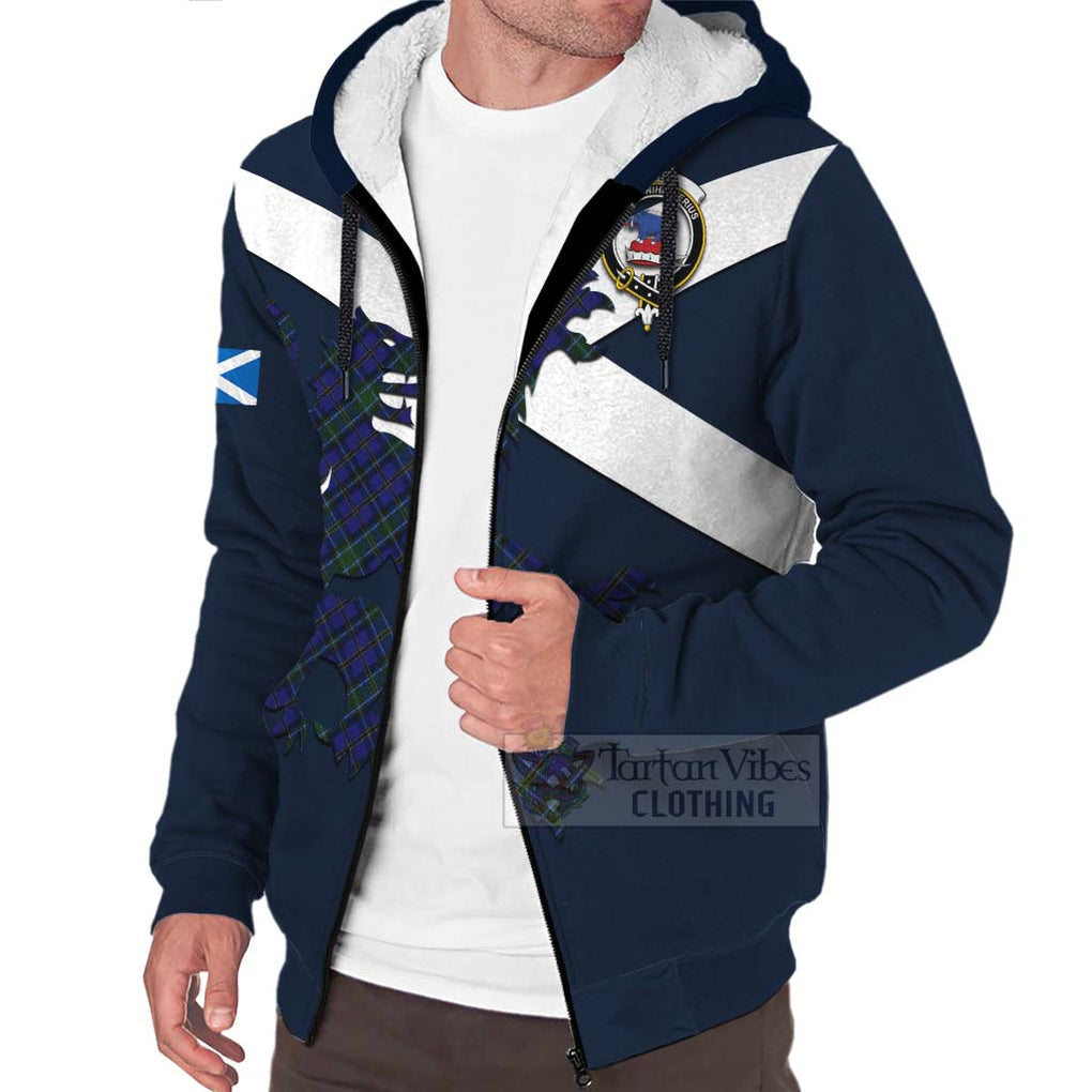 Tartan Vibes Clothing Weir Tartan Lion Rampant Sherpa Hoodie – Proudly Display Your Heritage with Alba Gu Brath and Clan Name
