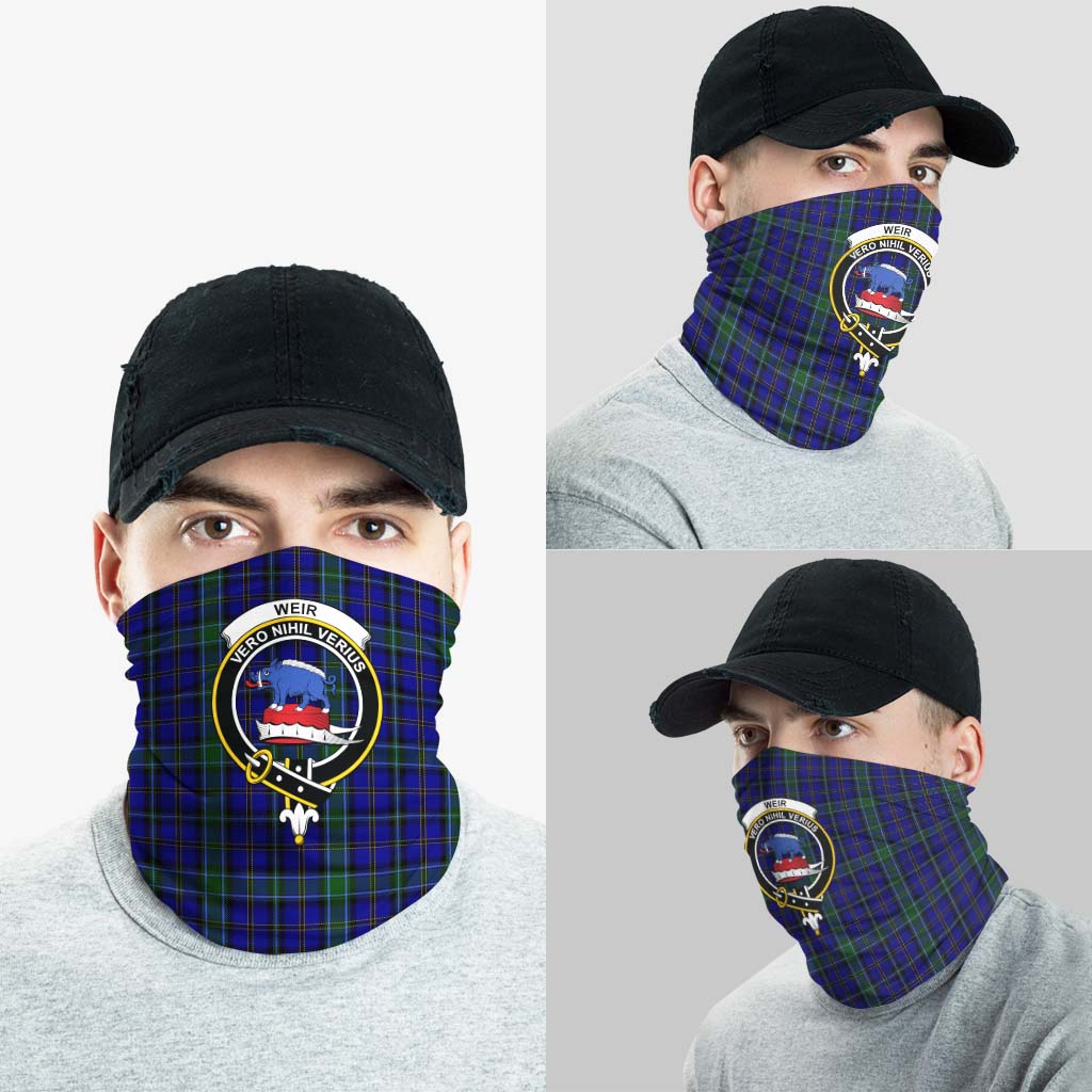 Weir Tartan Neck Gaiters, Tartan Bandanas, Tartan Head Band with Family Crest