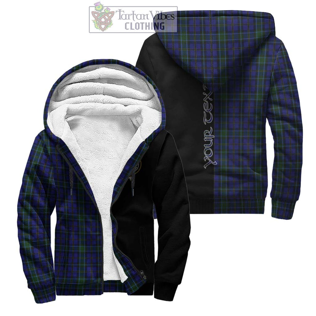 Weir Tartan Sherpa Hoodie with Family Crest and Half Of Me Style Unisex - Tartanvibesclothing Shop