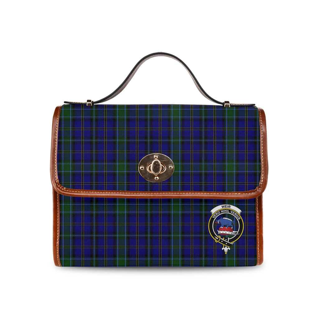 weir-tartan-leather-strap-waterproof-canvas-bag-with-family-crest