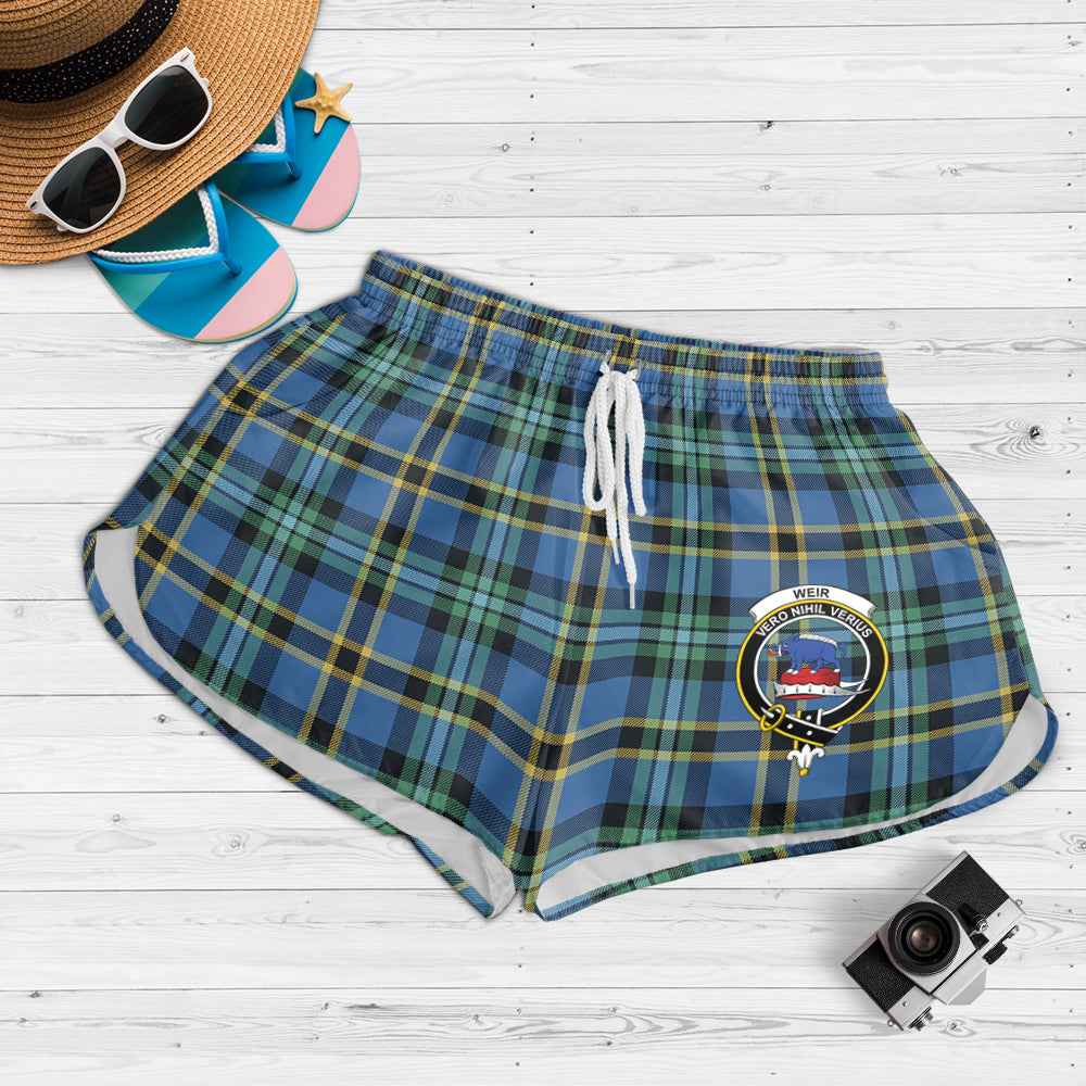 weir-ancient-tartan-womens-shorts-with-family-crest