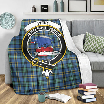 Weir Ancient Tartan Blanket with Family Crest