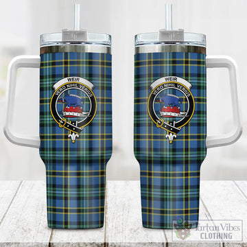 Weir Ancient Tartan and Family Crest Tumbler with Handle