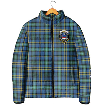 Weir Ancient Tartan Padded Jacket with Family Crest