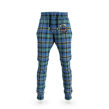 Weir Ancient Tartan Joggers Pants with Family Crest