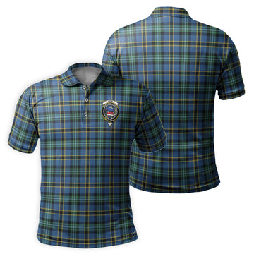 Weir Ancient Tartan Men's Polo Shirt with Family Crest