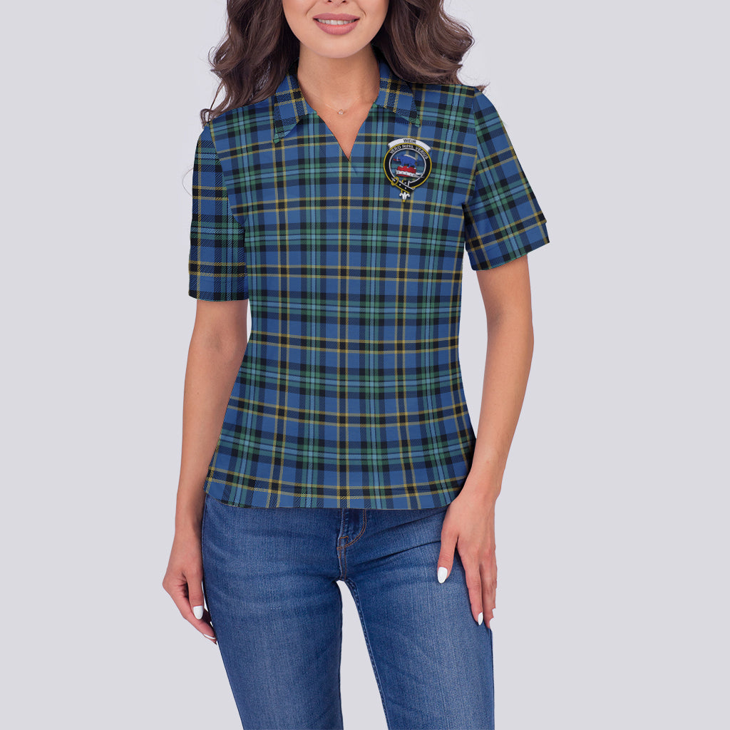weir-ancient-tartan-polo-shirt-with-family-crest-for-women