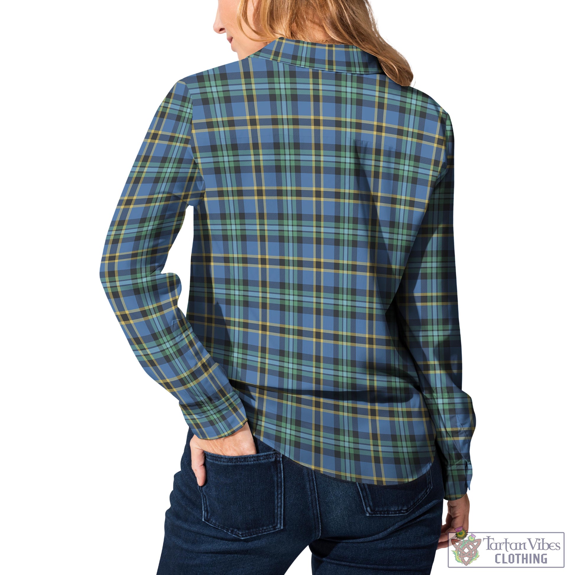 Tartan Vibes Clothing Weir Ancient Tartan Womens Casual Shirt with Family Crest