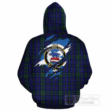 Weir Clan Crest In Me Tartan Cotton Hoodie Scotland Flag Style