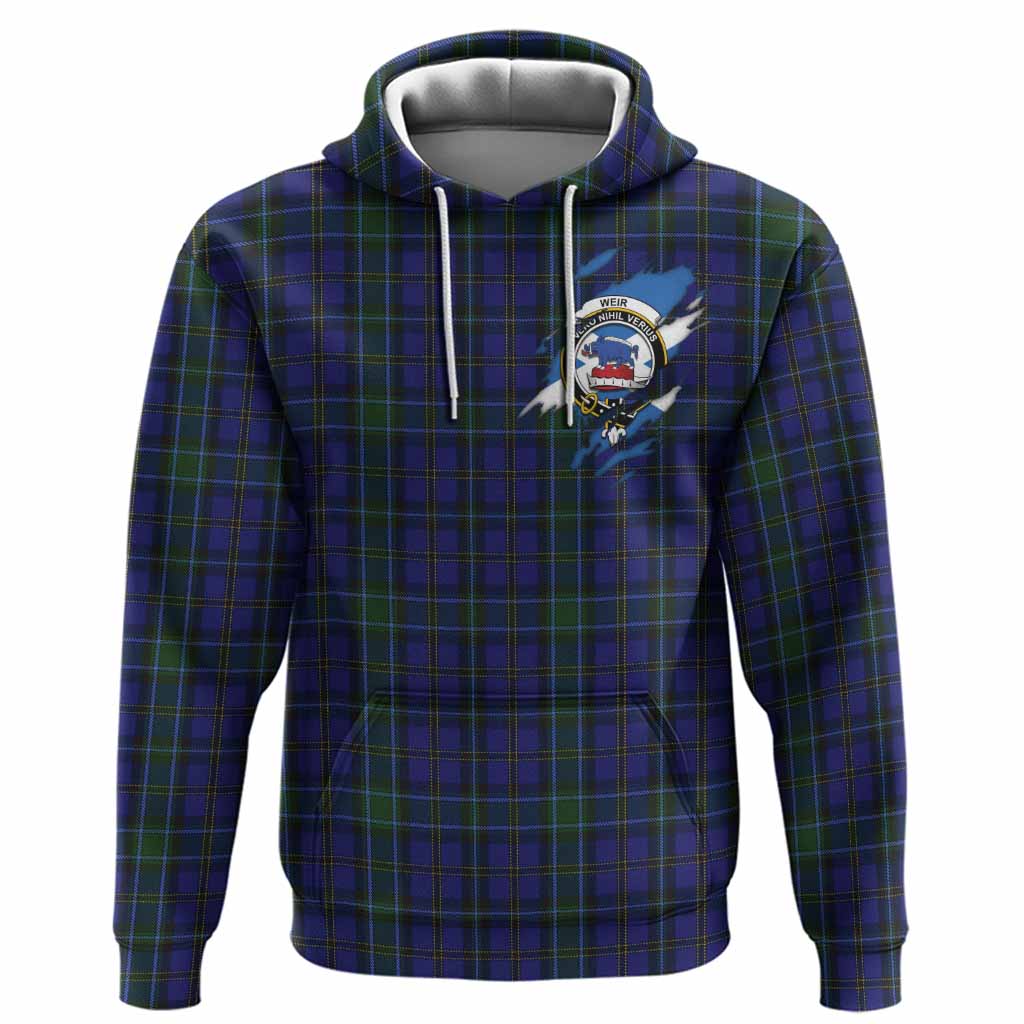 Weir Clan Crest In Me Tartan Hoodie Scotland Flag Style