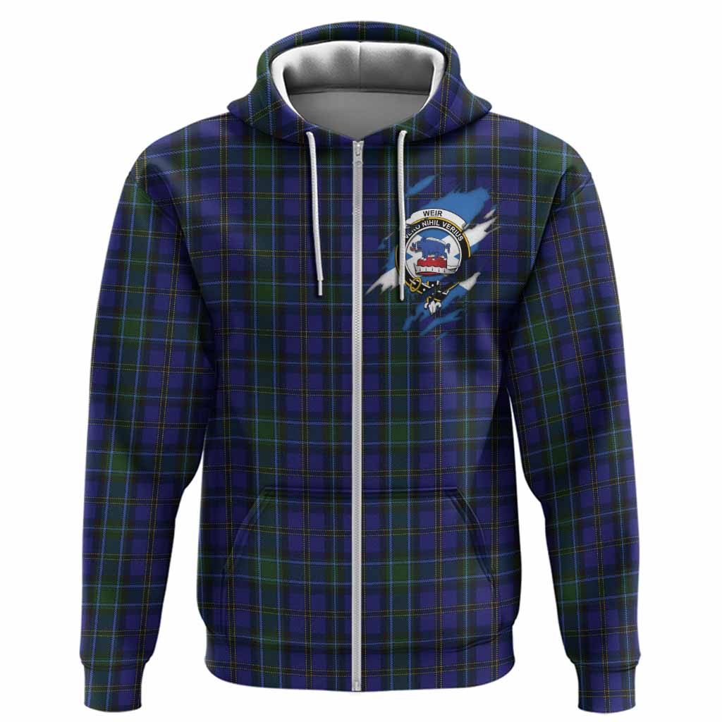 Weir Clan Crest In Me Tartan Hoodie Scotland Flag Style