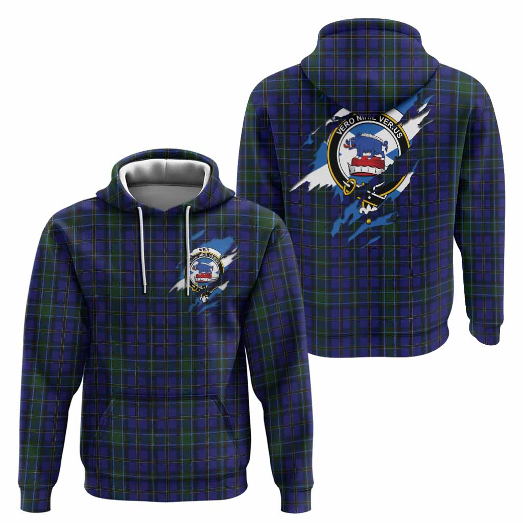 Weir Clan Crest In Me Tartan Hoodie Scotland Flag Style