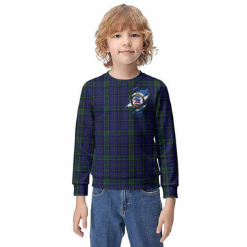 Weir Clan Crest In Me Tartan Kid Knitted Sweatshirt Scotland Flag Style