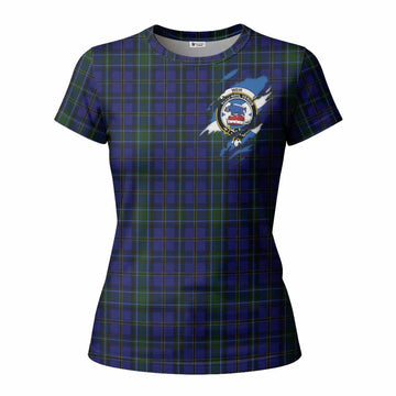 Weir Clan Crest In Me Tartan Women T shirt Scotland Flag Style
