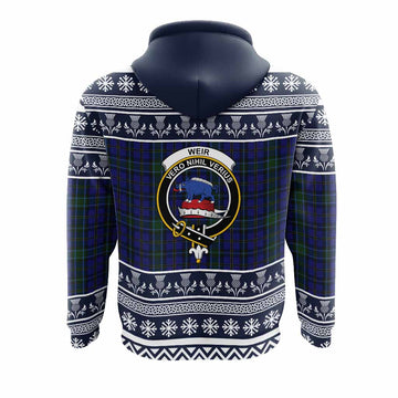 Weir Clan Tartan Christmas Hoodie with Family Crest