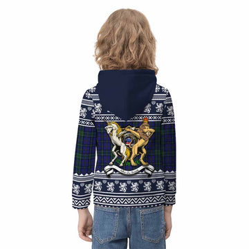 Weir Clan Tartan Crest Christmas Kid Hoodie Coat of Arms Funny Style