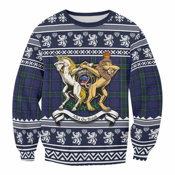 Weir Clan Tartan Crest Christmas Sweatshirt Coat of Arms Funny Style