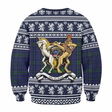 Weir Clan Tartan Crest Christmas Sweatshirt Coat of Arms Funny Style