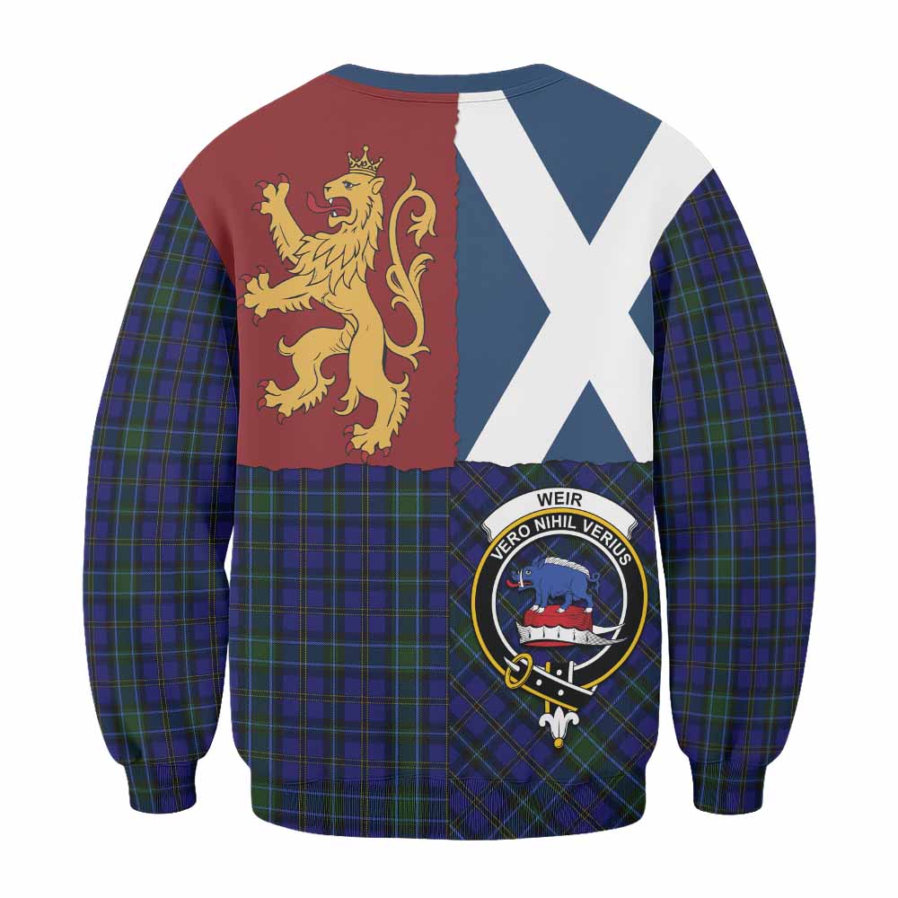 Weir Crest Tartan Sweatshirt with Lion Rampant Saltire Style