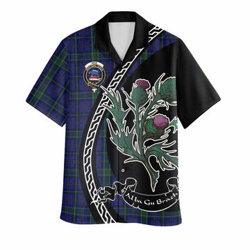 Weir Family Crest Tartan Hawaiian Shirt Alba Thistle Inspired