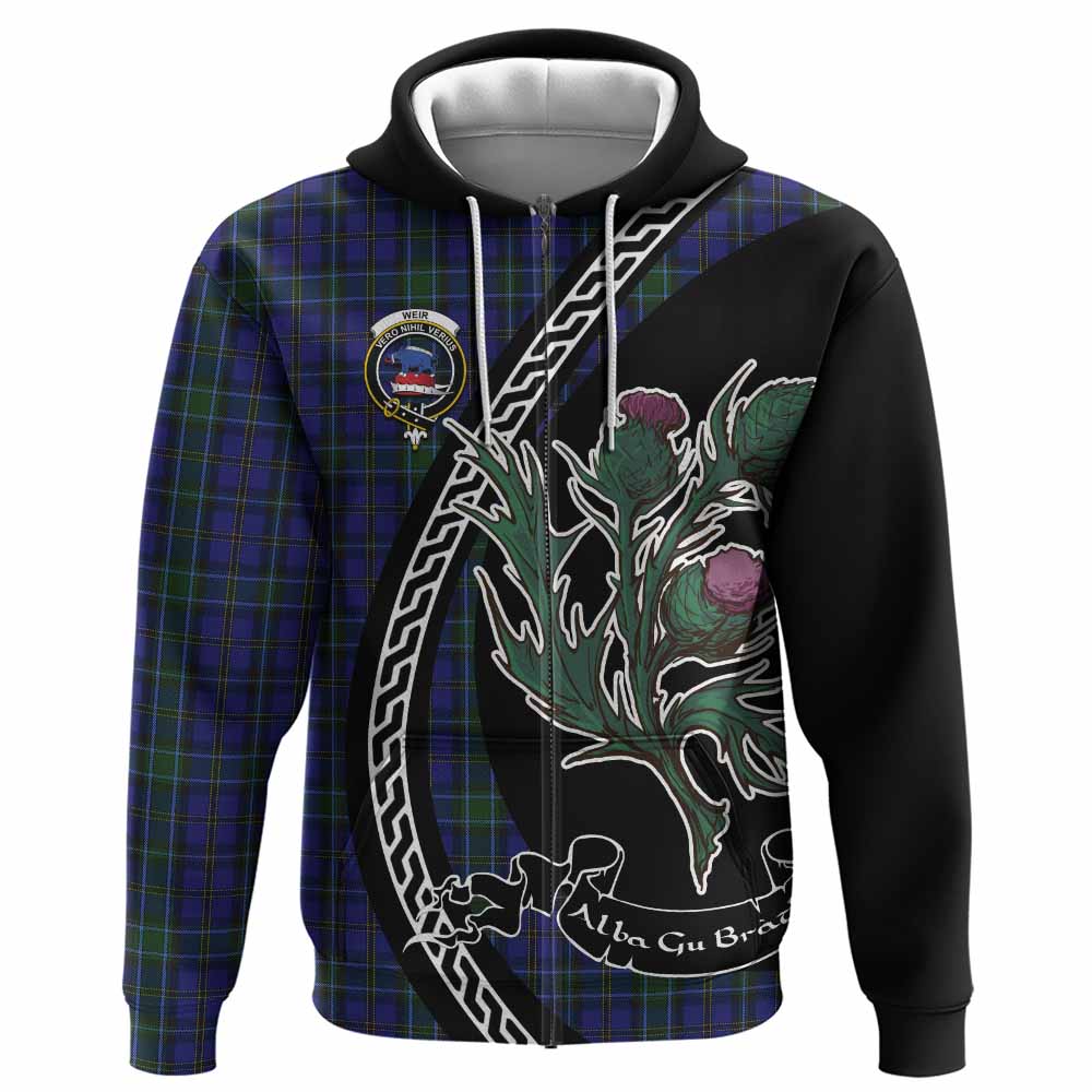 Weir Family Crest Tartan Hoodie Alba Thistle Inspired - Tartan Vibes Clothing